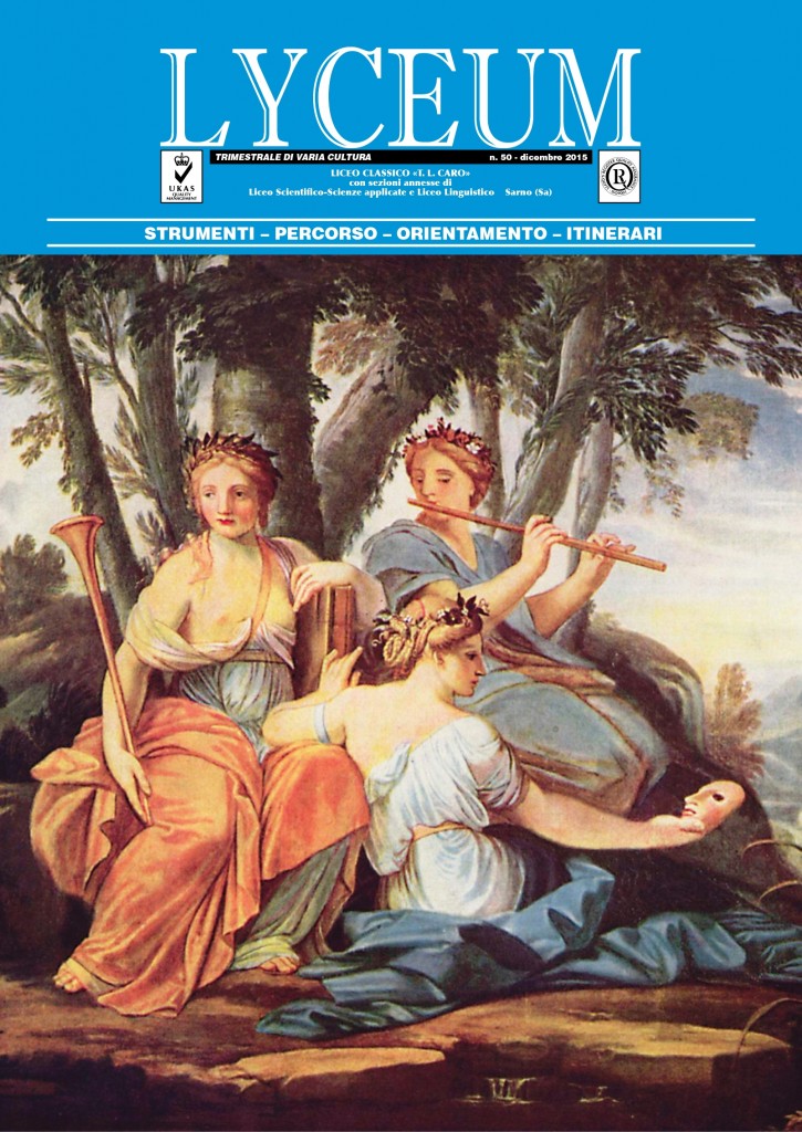 La copertina della Rivista culturale "Lyceum" - n. 50, dicembre 2015